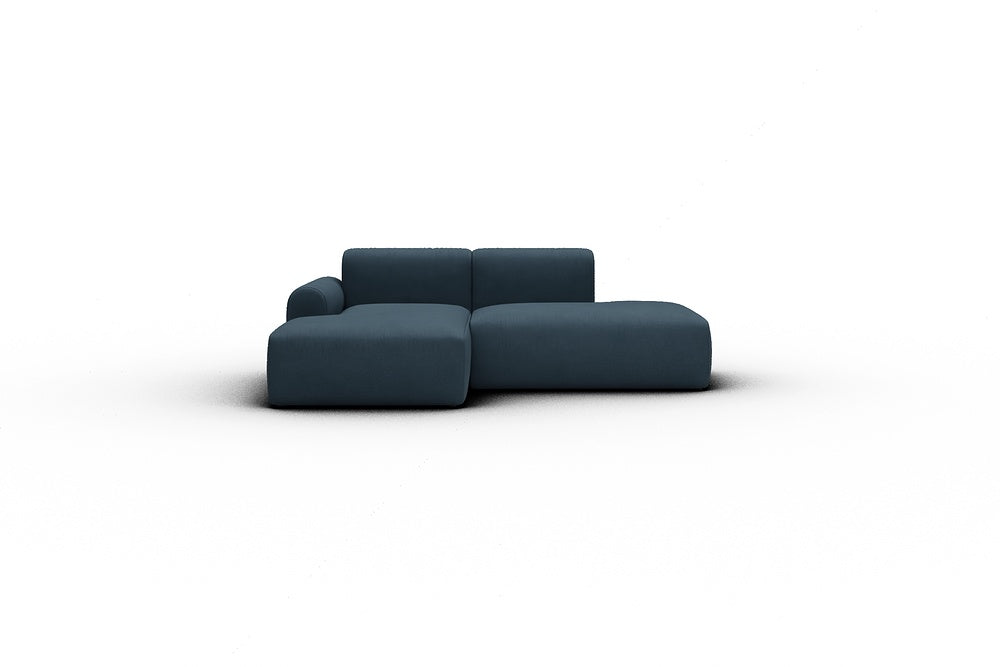 Rund Casual Modular Sofa - Configurations 1 - E1L - 224 x 152 cm - Chaise + Open-End - 580 Argus Navy Blue