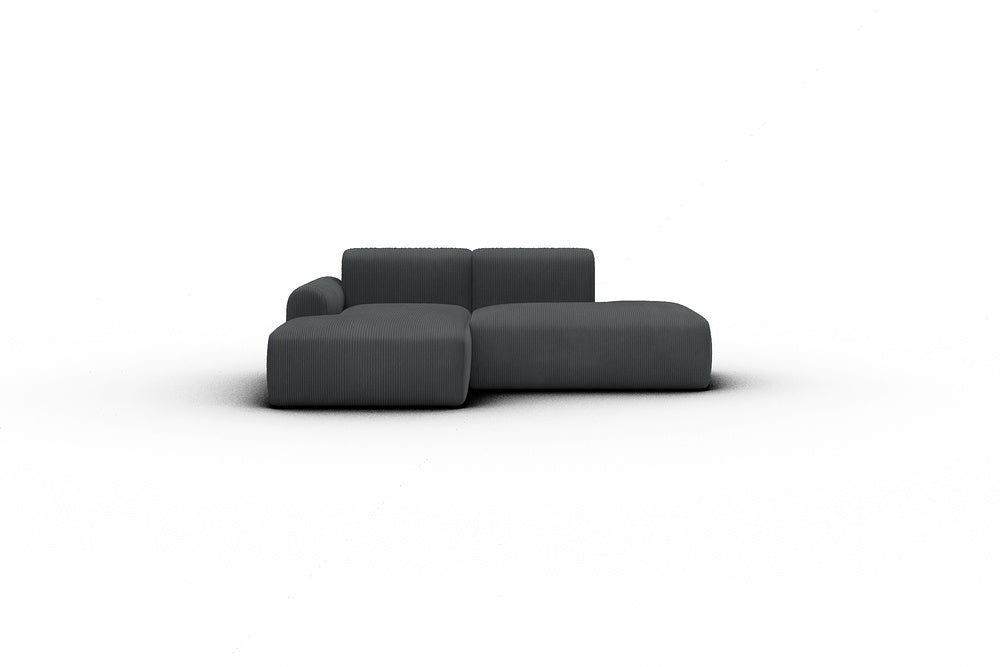 Rund Casual Modular Sofa - Configurations 1 - E1L - 224 x 152 cm - Chaise + Open-End - 593 Corduroy Graphite