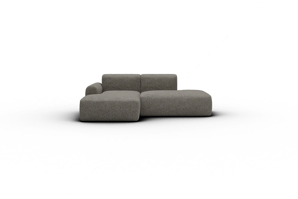 Rund Casual Modular Sofa - Configurations 1 - E1L - 224 x 152 cm - Chaise + Open-End - 771 Carreno Sepia Brown