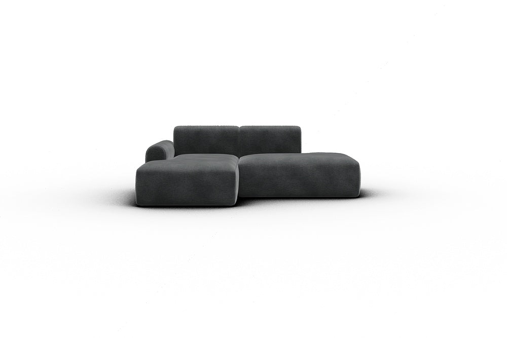 Rund Casual Modular Sofa - Configurations 1 - E1L - 224 x 152 cm - Chaise + Open-End - 811 Smooth Deep Warm Grey