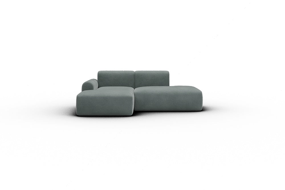 Rund Casual Modular Sofa - Configurations 1 - E1L - 224 x 152 cm - Chaise + Open-End - 812 Smooth Smooth Silver Grey