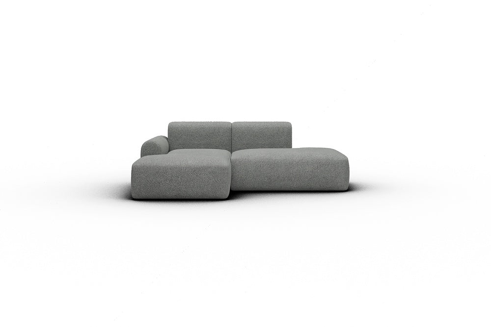 Rund Casual Modular Sofa - Configurations 1 - E1L - 224 x 152 cm - Chaise + Open-End - 868 Vanora Warm Grey