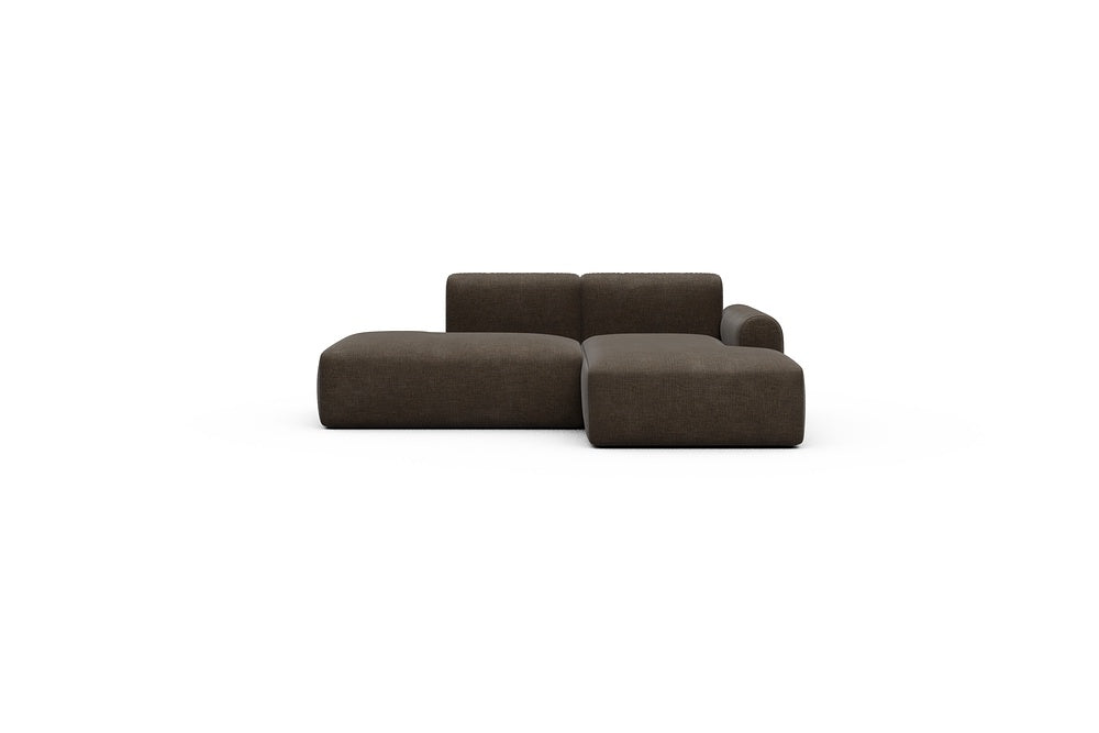 Rund Casual Modular Sofa - Configurations 1 - E2L - 224 x 152 cm - Open-end + Chaise - 411 Esina Cedar Brown