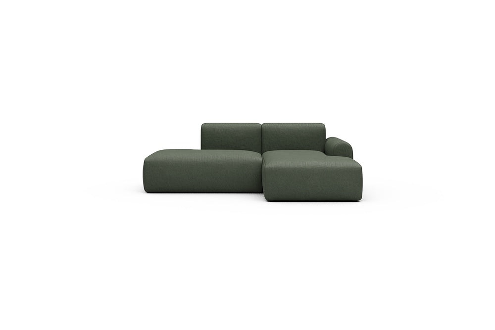 Rund Casual Modular Sofa - Configurations 1 - E2L - 224 x 152 cm - Open-end + Chaise - 488 Denari Forest Green