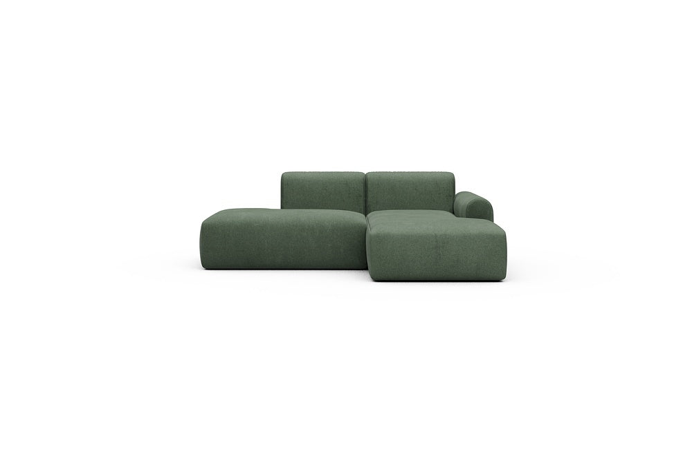 Rund Casual Modular Sofa - Configurations 1 - E2L - 224 x 152 cm - Open-end + Chaise - 498 Casone Forest Green