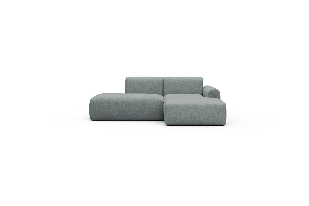Rund Casual Modular Sofa - Configurations 1 - E2L - 224 x 152 cm - Open-end + Chaise - 499 Casone Light mixed Green