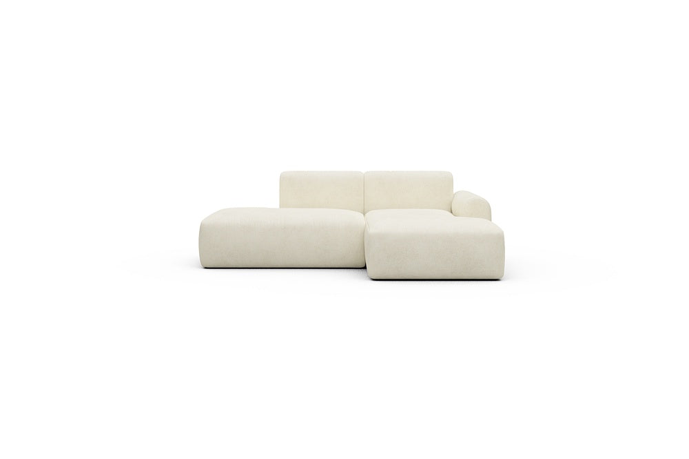 Rund Casual Modular Sofa - Configurations 1 - E2L - 224 x 152 cm - Open-end + Chaise - 531 Bouclé Off White
