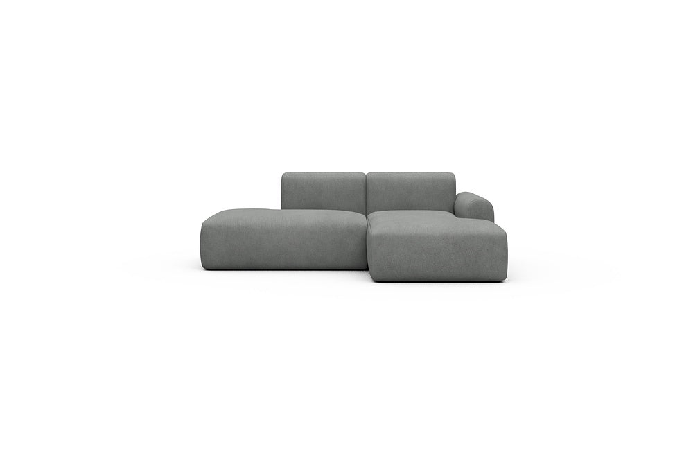 Rund Casual Modular Sofa - Configurations 1 - E2L - 224 x 152 cm - Open-end + Chaise - 533 Bouclé Ash Grey