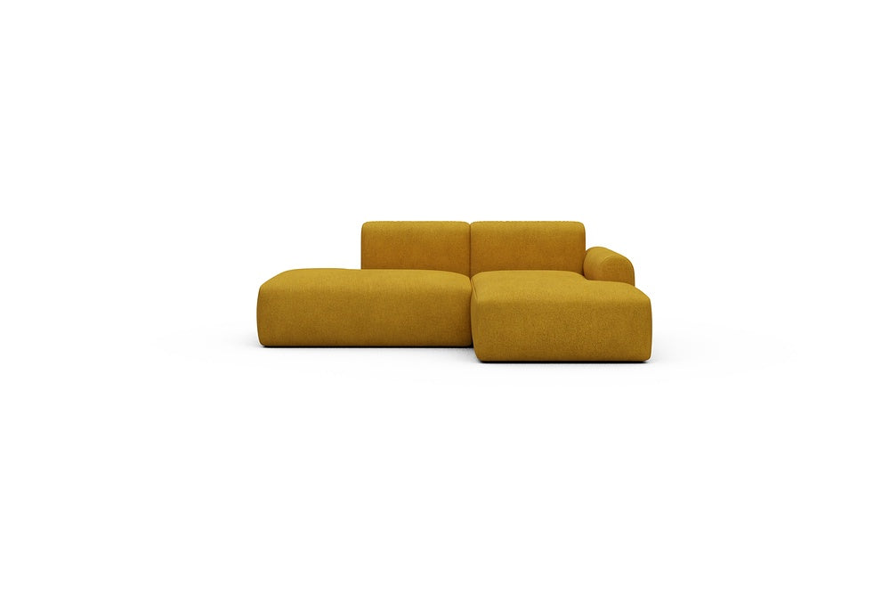 Rund Casual Modular Sofa - Configurations 1 - E2L - 224 x 152 cm - Open-end + Chaise - 536 Bouclé Ochre