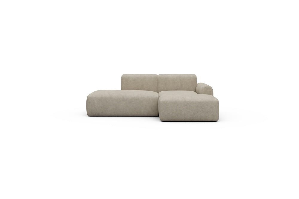 Rund Casual Modular Sofa - Configurations 1 - E2L - 224 x 152 cm - Open-end + Chaise - 539 Bouclé Beige