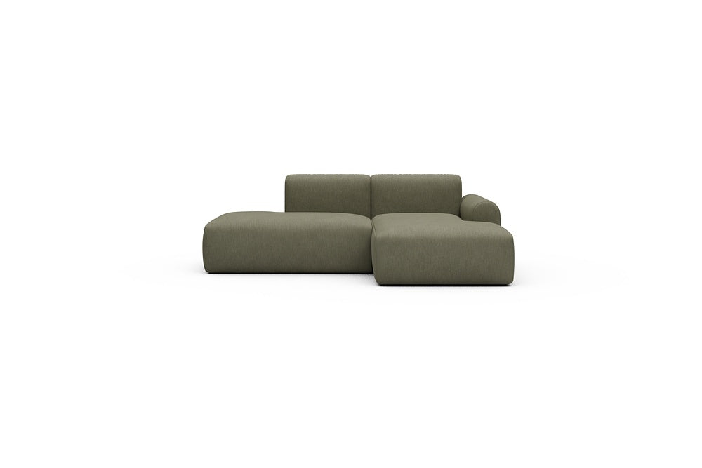 Rund Casual Modular Sofa - Configurations 1 - E2L - 224 x 152 cm - Open-end + Chaise - 575 Vivus Dusty Olive