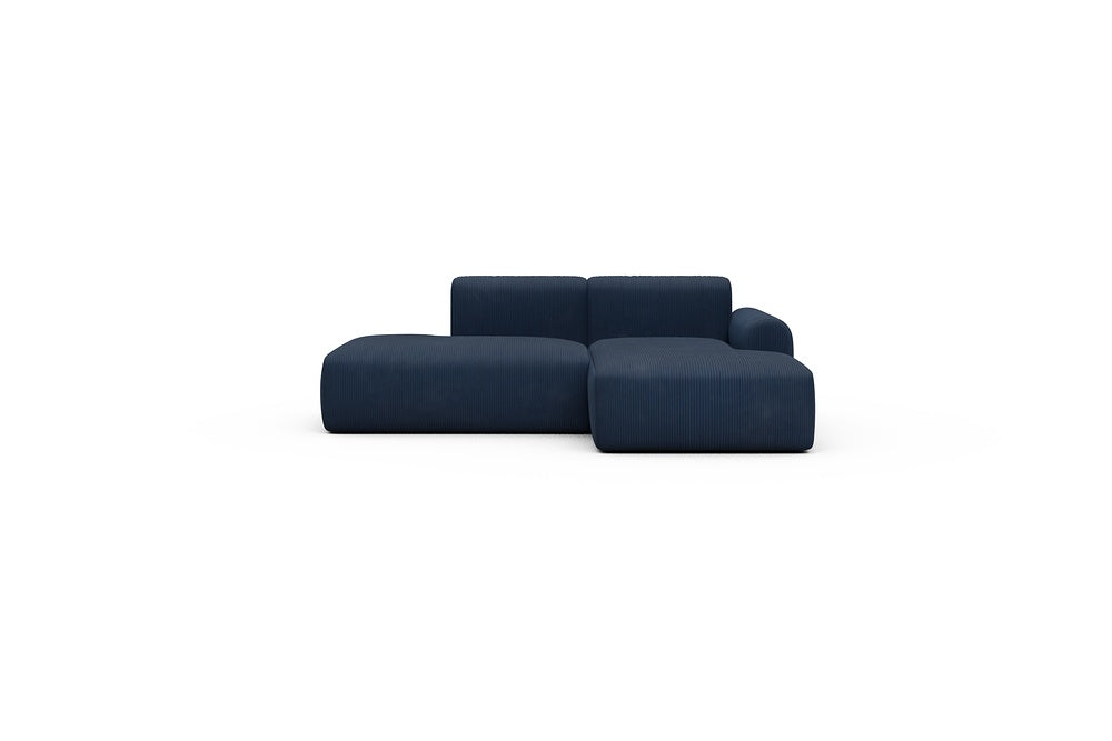 Rund Casual Modular Sofa - Configurations 1 - E2L - 224 x 152 cm - Open-end + Chaise - 591 Corduroy Midnight-Blue