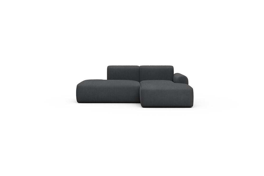 Rund Casual Modular Sofa - Configurations 1 - E2L - 224 x 152 cm - Open-end + Chaise - 593 Corduroy Graphite