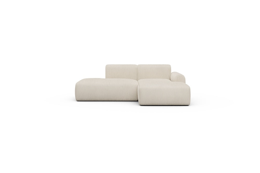 Rund Casual Modular Sofa - Configurations 1 - E2L - 224 x 152 cm - Open-end + Chaise - 594 Corduroy Ivory