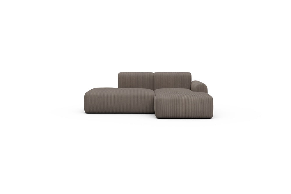 Rund Casual Modular Sofa - Configurations 1 - E2L - 224 x 152 cm - Open-end + Chaise - 596 Corduroy Mocha