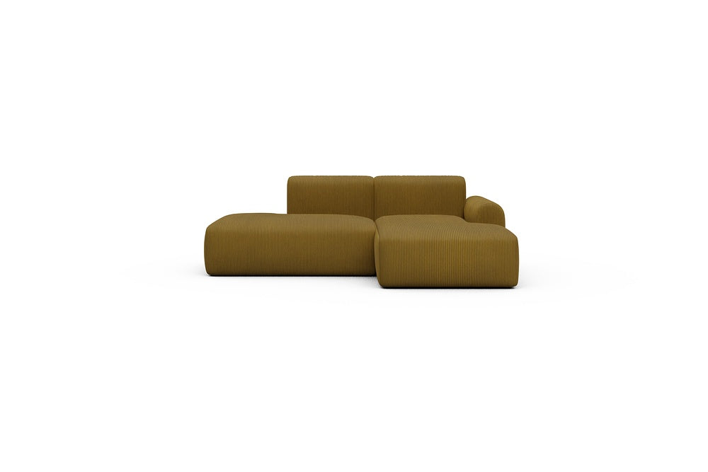 Rund Casual Modular Sofa - Configurations 1 - E2L - 224 x 152 cm - Open-end + Chaise - 601 Corduroy Ochre