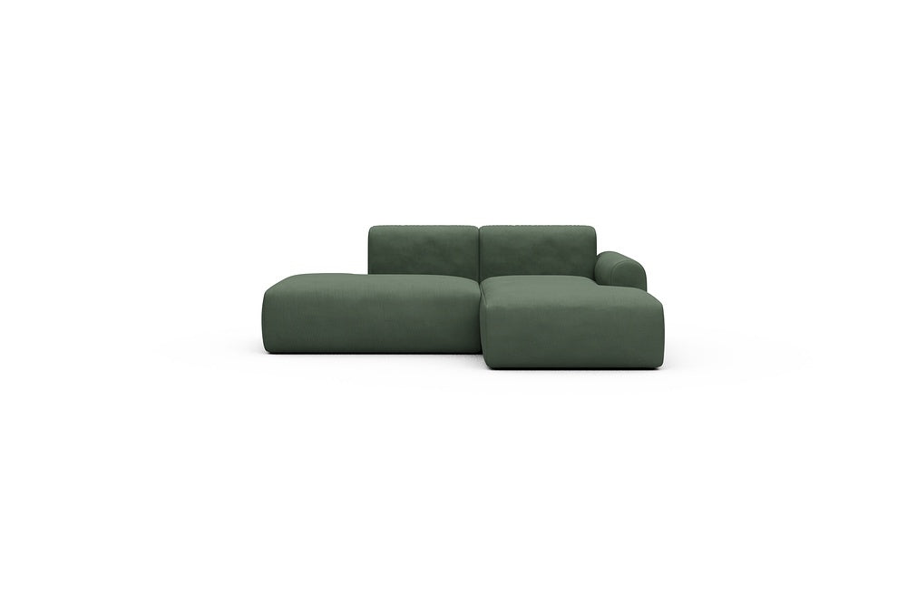 Rund Casual Modular Sofa - Configurations 1 - E2L - 224 x 152 cm - Open-end + Chaise - 769 Cura Saga Green
