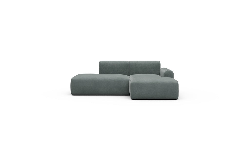 Rund Casual Modular Sofa - Configurations 1 - E2L - 224 x 152 cm - Open-end + Chaise - 812 Smooth Smooth Silver Grey