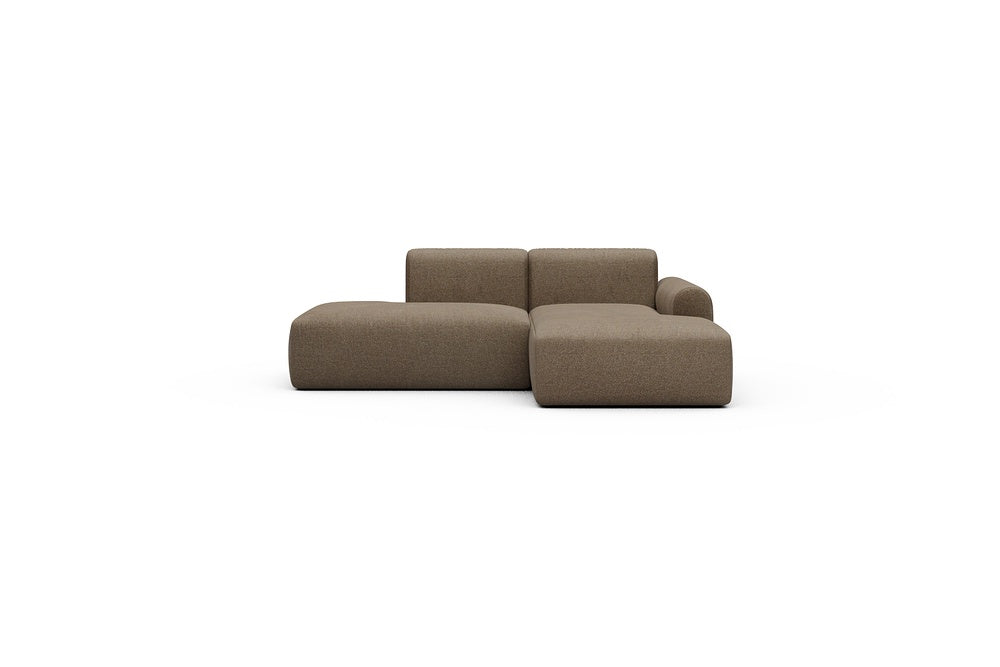 Rund Casual Modular Sofa - Configurations 1 - E2L - 224 x 152 cm - Open-end + Chaise - 817 Aivi Khaki Brown