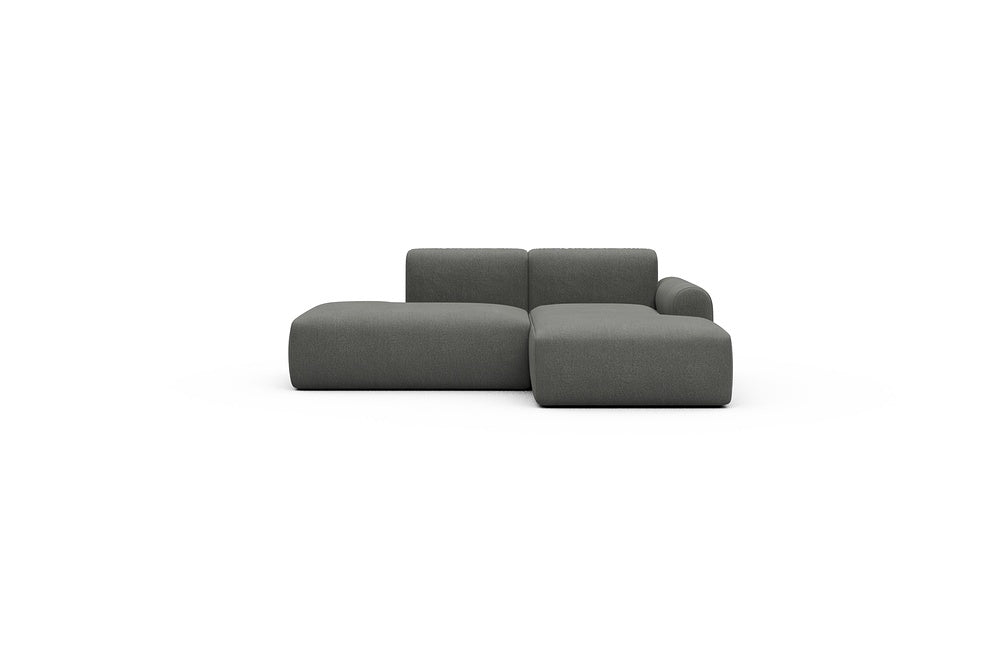 Rund Casual Modular Sofa - Configurations 1 - E2L - 224 x 152 cm - Open-end + Chaise - 852 Mahoga Seal Grey