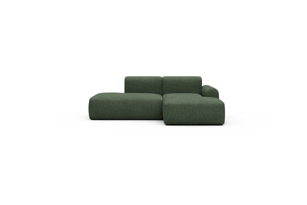 Rund Casual Modular Sofa - Configurations 1 - E2L - 224 x 152 cm - Open-end + Chaise - 869 Vanora Deep Green