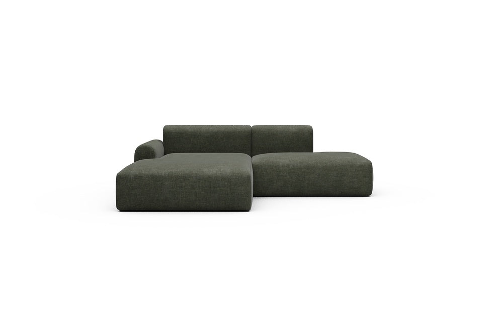 Rund Casual Modular Sofa - Configurations 1 - E3L - 247 x 188 cm - Chaise + Open-End - 413 Esina Olive Green