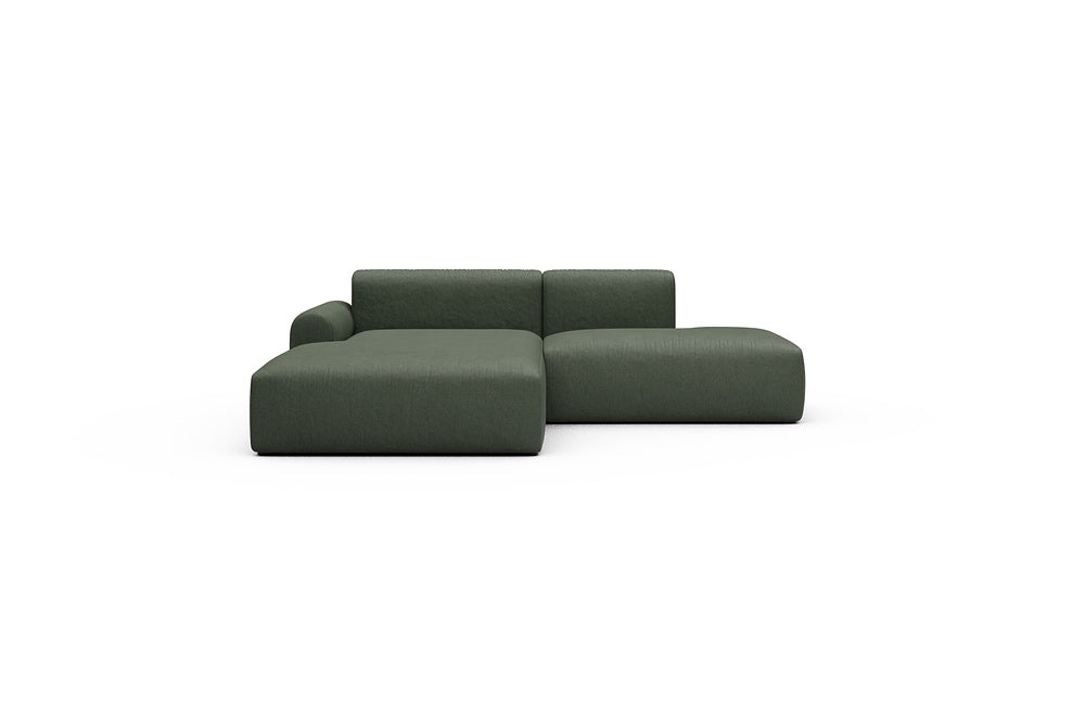 Rund Casual Modular Sofa - Configurations 1 - E3L - 247 x 188 cm - Chaise + Open-End - 488 Denari Forest Green