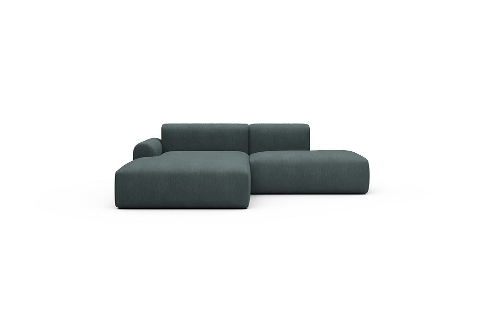 Rund Casual Modular Sofa - Configurations 1 - E3L - 247 x 188 cm - Chaise + Open-End - 573 Vivus Dusty Blue