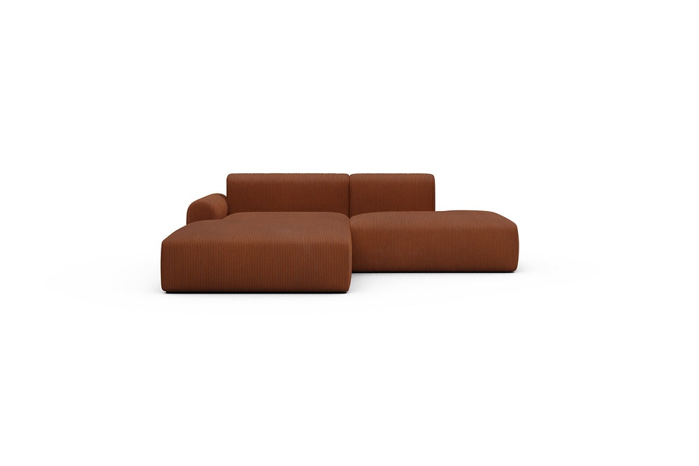 Rund Casual Modular Sofa - Configurations 1 - E3L - 247 x 188 cm - Chaise + Open-End - 595 Corduroy Burnt-Orange