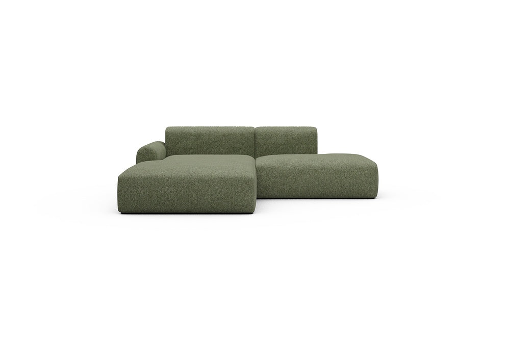 Rund Casual Modular Sofa - Configurations 1 - E3L - 247 x 188 cm - Chaise + Open-End - 775 Carreno Vivid Green