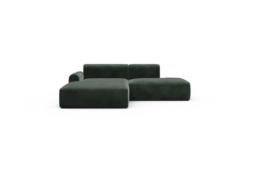 Rund Casual Modular Sofa - Configurations 1 - E3L - 247 x 188 cm - Chaise + Open-End - 814 Smooth Laural Green