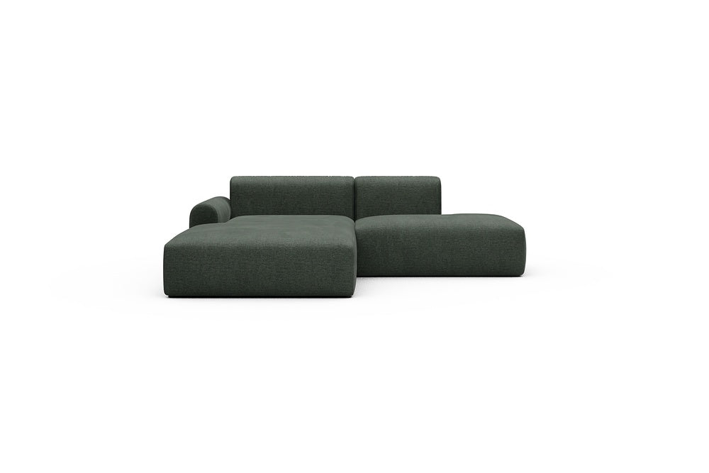 Rund Casual Modular Sofa - Configurations 1 - E3L - 247 x 188 cm - Chaise + Open-End - 818 Aivi Pine Green