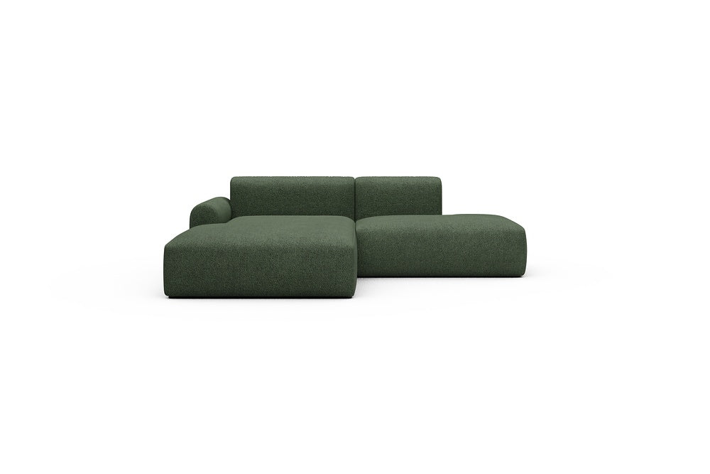 Rund Casual Modular Sofa - Configurations 1 - E3L - 247 x 188 cm - Chaise + Open-End - 869 Vanora Deep Green