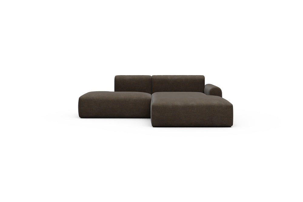 Rund Casual Modular Sofa - Configurations 1 - E4L - 247 x 188 cm - Open-end + Chaise - 411 Esina Cedar Brown