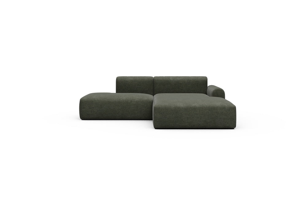 Rund Casual Modular Sofa - Configurations 1 - E4L - 247 x 188 cm - Open-end + Chaise - 413 Esina Olive Green