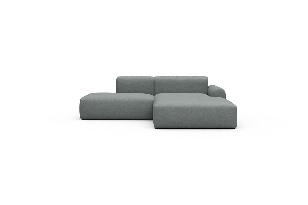 Rund Casual Modular Sofa - Configurations 1 - E4L - 247 x 188 cm - Open-end + Chaise - 485 Denari Soft Grey