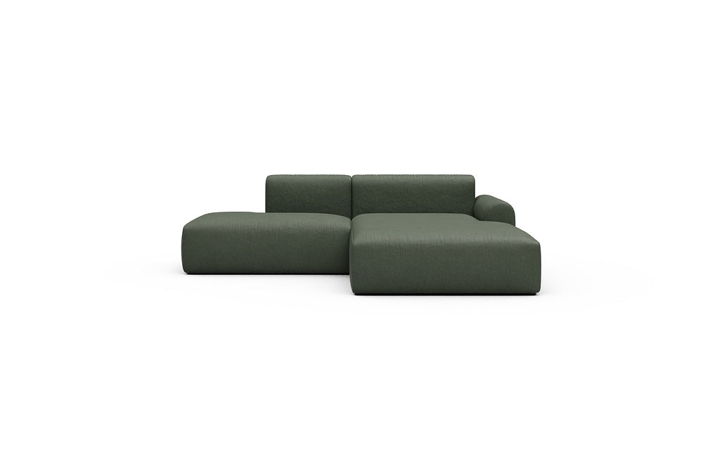 Rund Casual Modular Sofa - Configurations 1 - E4L - 247 x 188 cm - Open-end + Chaise - 488 Denari Forest Green