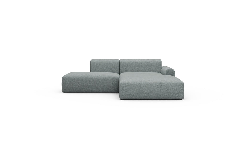 Rund Casual Modular Sofa - Configurations 1 - E4L - 247 x 188 cm - Open-end + Chaise - 499 Casone Light mixed Green