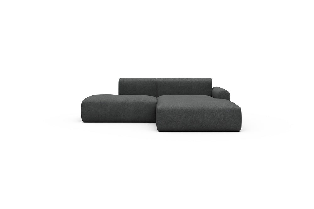 Rund Casual Modular Sofa - Configurations 1 - E4L - 247 x 188 cm - Open-end + Chaise - 529 Bouclé Charcoal