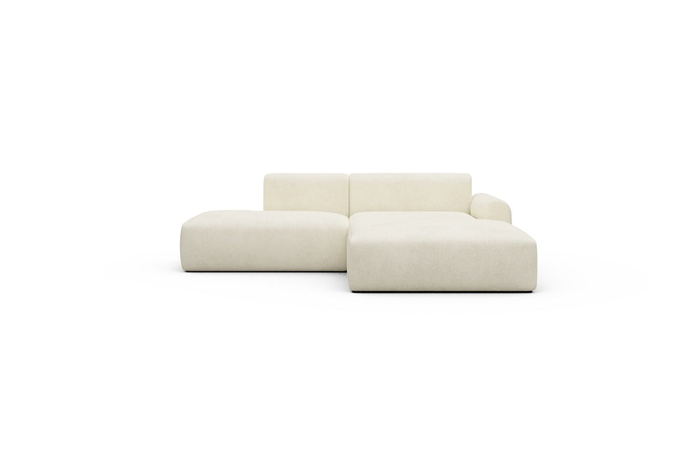 Rund Casual Modular Sofa - Configurations 1 - E4L - 247 x 188 cm - Open-end + Chaise - 531 Bouclé Off White