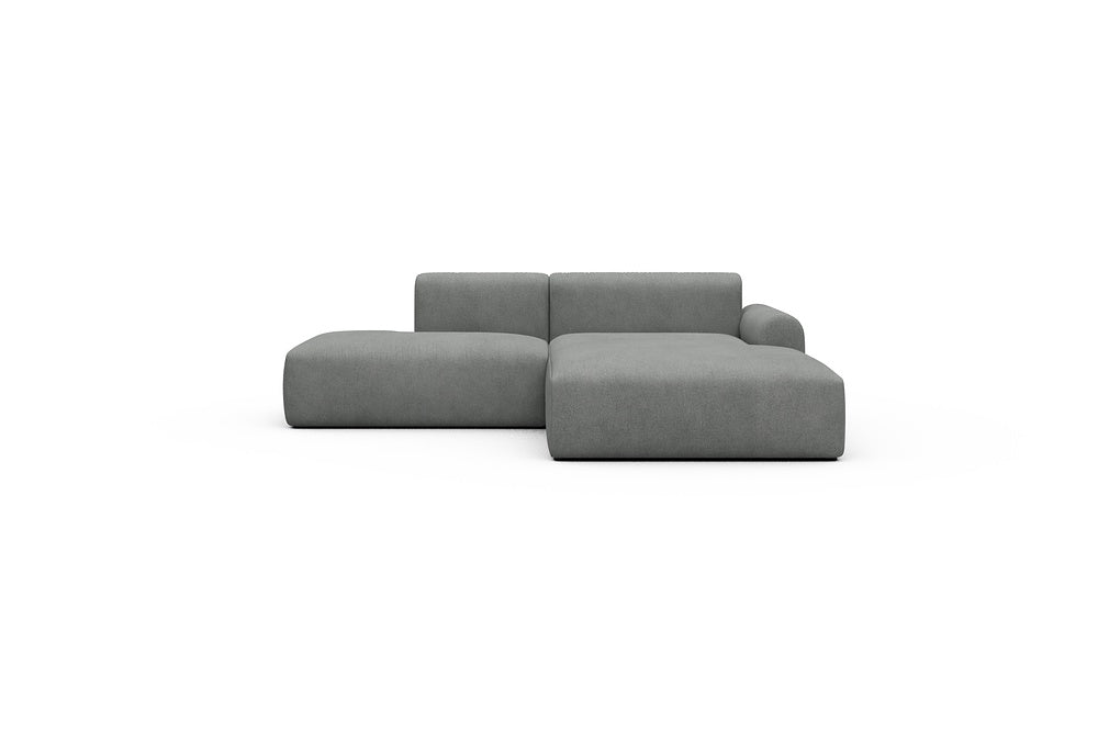 Rund Casual Modular Sofa - Configurations 1 - E4L - 247 x 188 cm - Open-end + Chaise - 533 Bouclé Ash Grey