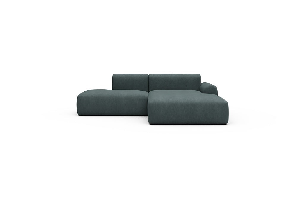 Rund Casual Modular Sofa - Configurations 1 - E4L - 247 x 188 cm - Open-end + Chaise - 573 Vivus Dusty Blue