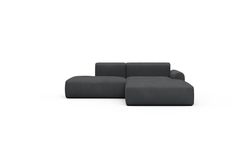 Rund Casual Modular Sofa - Configurations 1 - E4L - 247 x 188 cm - Open-end + Chaise - 593 Corduroy Graphite