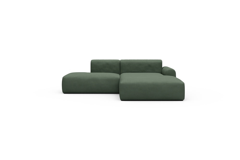 Rund Casual Modular Sofa - Configurations 1 - E4L - 247 x 188 cm - Open-end + Chaise - 769 Cura Saga Green