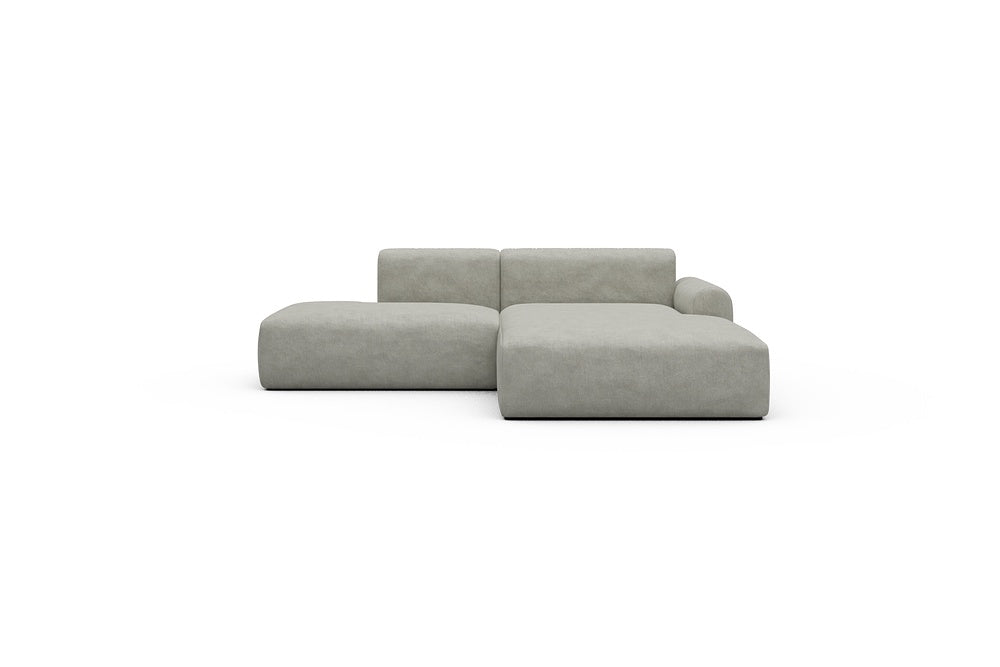 Rund Casual Modular Sofa - Configurations 1 - E4L - 247 x 188 cm - Open-end + Chaise - 773 Carreno Moon Stone White