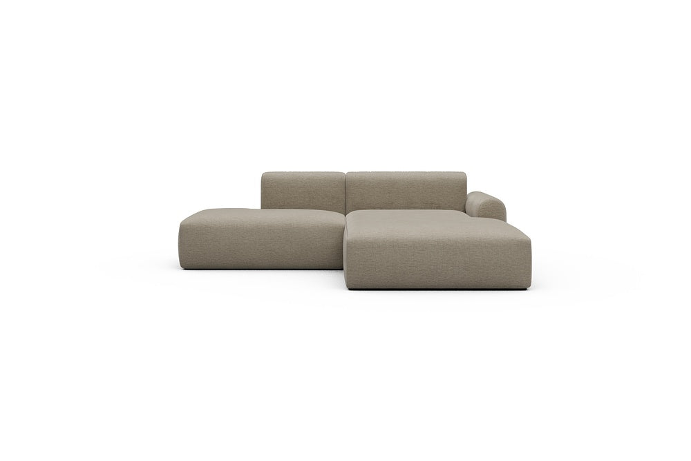 Rund Casual Modular Sofa - Configurations 1 - E4L - 247 x 188 cm - Open-end + Chaise - 810 Smooth Smooth Beige