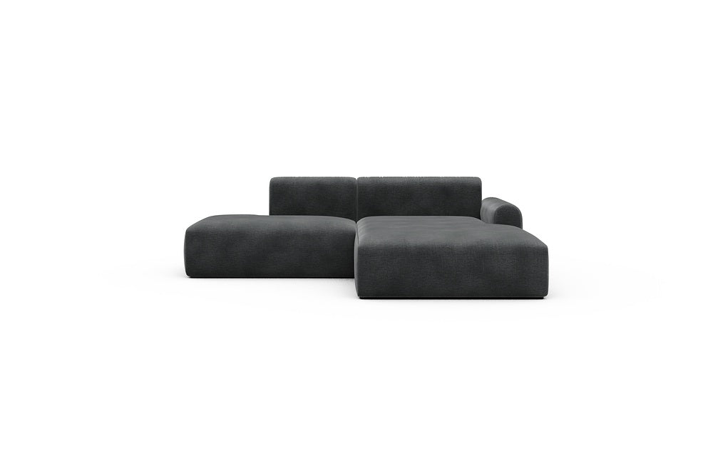 Rund Casual Modular Sofa - Configurations 1 - E4L - 247 x 188 cm - Open-end + Chaise - 811 Smooth Deep Warm Grey