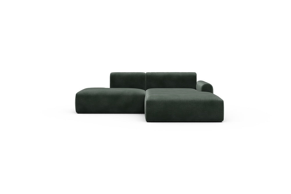 Rund Casual Modular Sofa - Configurations 1 - E4L - 247 x 188 cm - Open-end + Chaise - 814 Smooth Laural Green