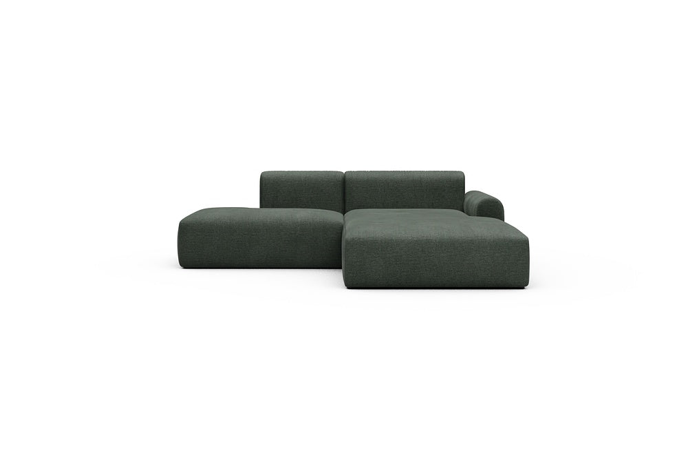 Rund Casual Modular Sofa - Configurations 1 - E4L - 247 x 188 cm - Open-end + Chaise - 818 Aivi Pine Green