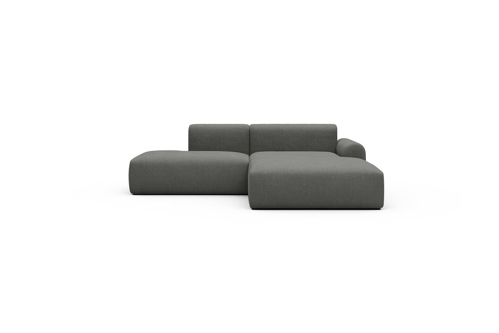 Rund Casual Modular Sofa - Configurations 1 - E4L - 247 x 188 cm - Open-end + Chaise - 852 Mahoga Seal Grey